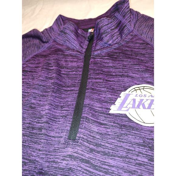 Los Angeles Lakers Purple zip pullover long sleeve size Medium Unisex - Picture 5 of 10